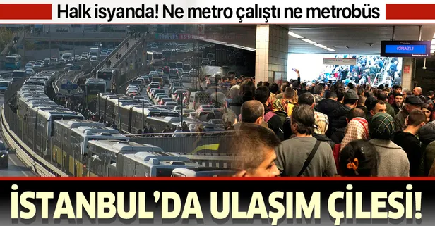 Son dakika: İstanbul'da ulaşım çilesi! Metro seferleri durdu, metrobüs arızalandı