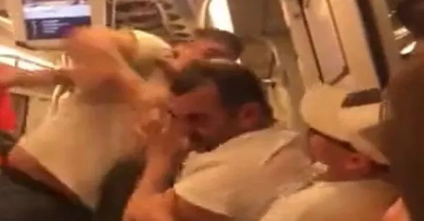 Metroda ’alkol’ kavgası!