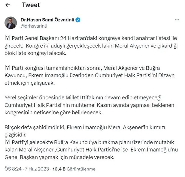 Kılıçdaroğlu köşeye sıkıştı! Meral Akşener’in CHP’yi bölme planı hazır! İmamoğlu babasına karşı