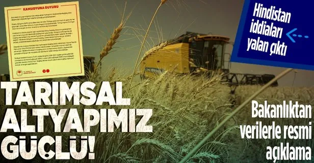Son dakika: Tarım ve Orman Bakanlığı ’Hindistan’dan buğday ithalatı’ iddiasını yalanladı