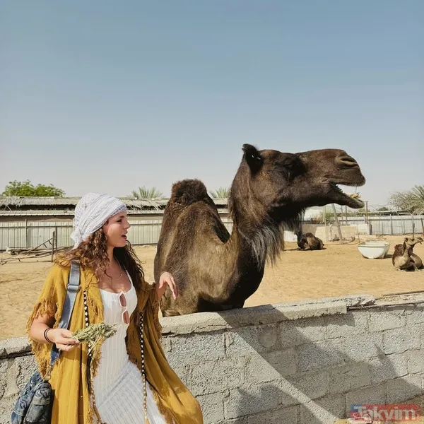 Ebru Şahin çölde güzelliğini konuşturdu! Abu Dabi’den paylaşıp sosyal medyayı salladı - 9