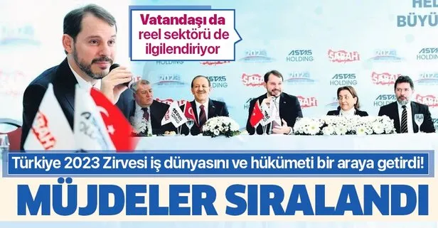 Türkiye 2023 Zirvesi iş dünyasını ve hükümeti bir araya getirdi! Vatandaşa da reel sektöre de müjde geldi