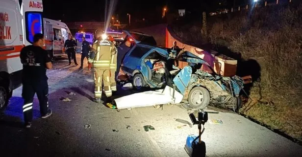 Ankara’da çarpışan iki araç hurdaya döndü: 2 ölü, 6 yaralı