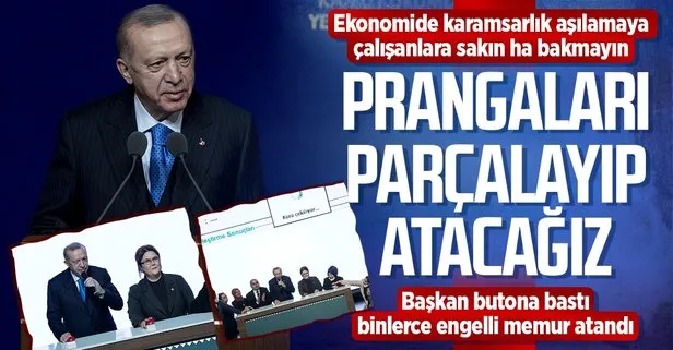 Son dakika: Başkan Erdoğan’dan Engelli Memur Ataması programında önemli açıklamalar: Enflasyonu yeniden tek haneli rakamlara indireceğiz