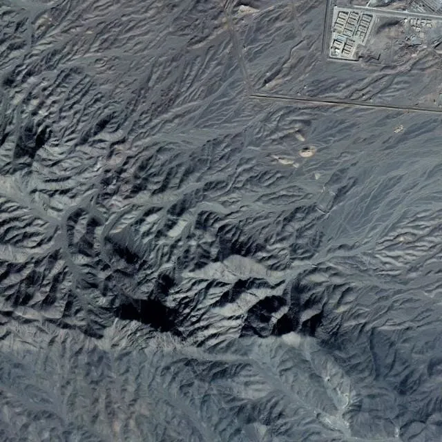 Kazma Dağı'ndaki nükleer tesis, Görüntü The Telegraph'tan alınmıştır