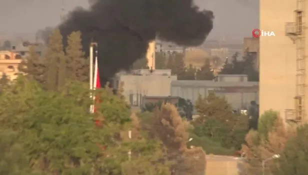 Son dakika... Ceylanpınar'da roketin düştüğü anlar kamerada