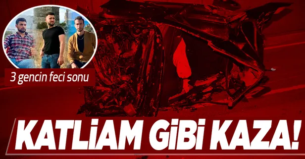 Antalya'da katliam gibi kaza! Yön levhasına çarpan otomobil hurdaya döndü: 3 kişi hayatını kaybetti