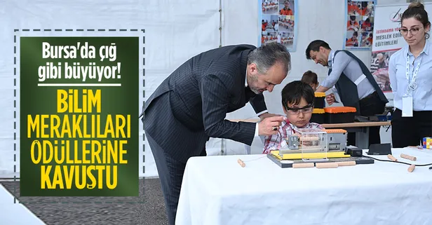 Bilim meraklıları Bursa'da ödüllerine kavuştu