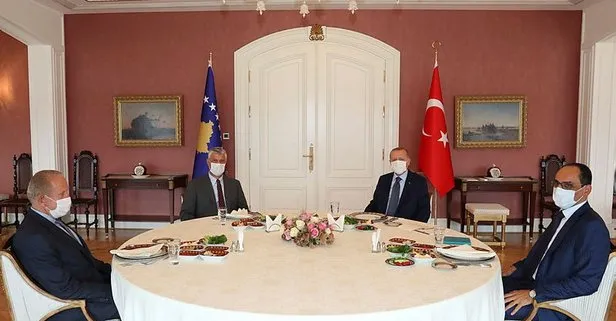 Başkan Erdoğan Kosova Cumhurbaşkanı Haşim Taci ile bir araya geldi!