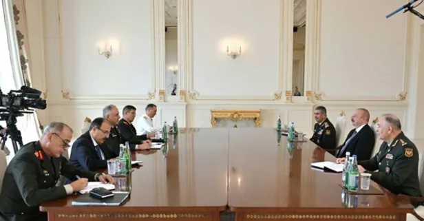 Son dakika: Azerbaycan Cumhurbaşkanı İlham Aliyev Genelkurmay Başkanı Orgeneral Metin Gürak'ı kabul etti