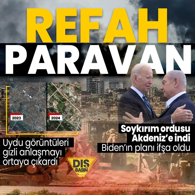 Terör devleti İsrail Refah’ı paravan yaptı! Gazze’nin kuzeyinde neler oluyor? Uydu görüntüleri ortaya çıkardı: Biden’dan insani yardım kisvesi altında ilhak desteği