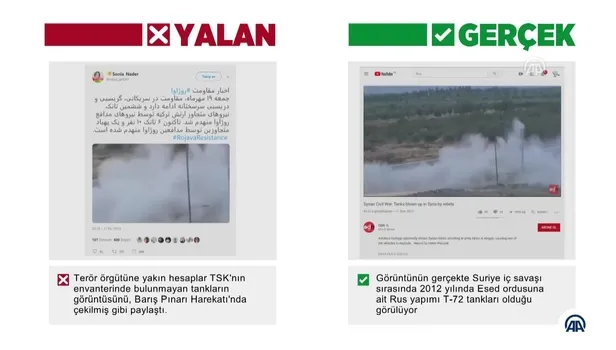 TSK'nın envanterinde olmayan tankın görselini kullandılar! İşte Barış Pınarı Harekatı hakkında çıkan yalan haberler...