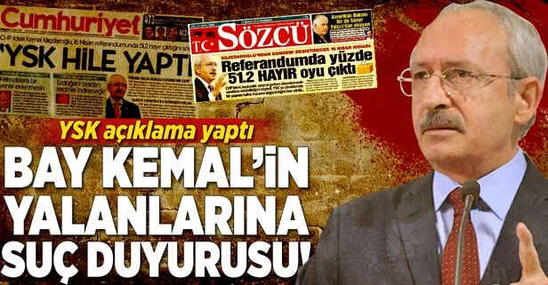 YSKdak Kılıçdaroğluna suç duyurusu