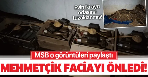 MSB: Rasulayn'da bir eve tuzaklanan 565 havan mühimmatı imha edildi