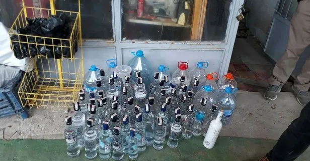 Malatya’da 230 litre sahte içki ele geçirildi