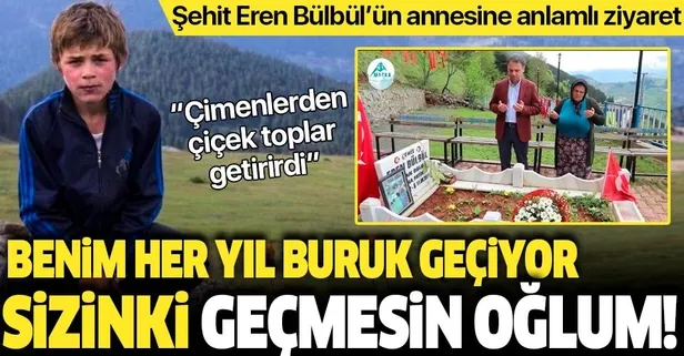 Şehit Eren Bülbül'ün annesi Ayşe Bülbül'e anlamlı ziyaret