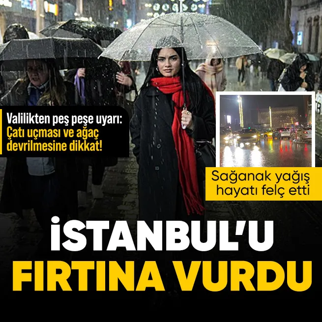 İstanbul yağmura teslim oldu