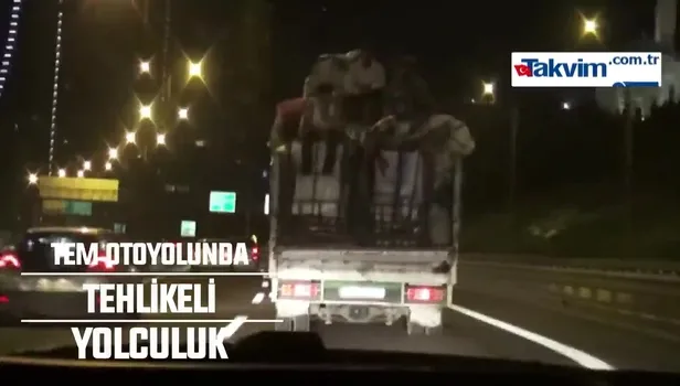TEM otoyolunda tehlikeli yolculuk