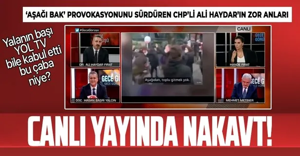 Sabah Gazetesi yazarı Hasan Basri Yalçın’dan YOL TV’nin ’aşağı bak’ yalanını sürdüren CHP’li Ali Haydar Fırat’a canlı yayında ders!