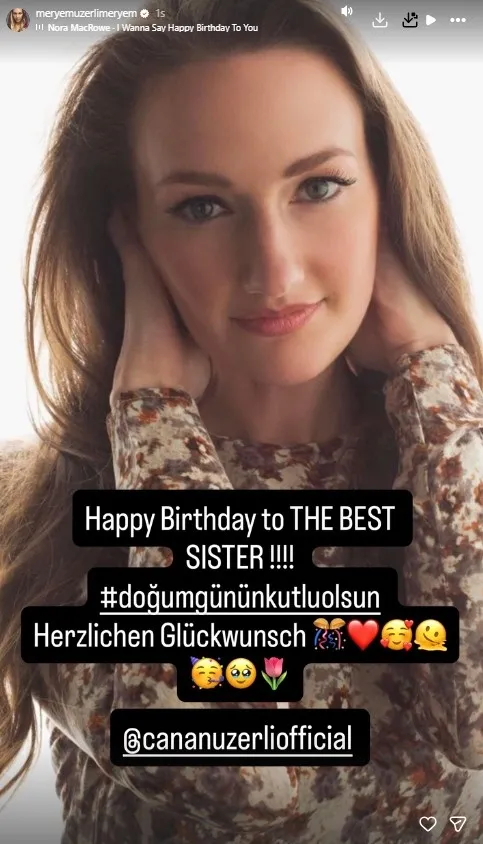 Bu ailede güzellik genetik! Meryem Uzerli’nin doğum gününü kutladığı kız kardeşi hayran bıraktı-3