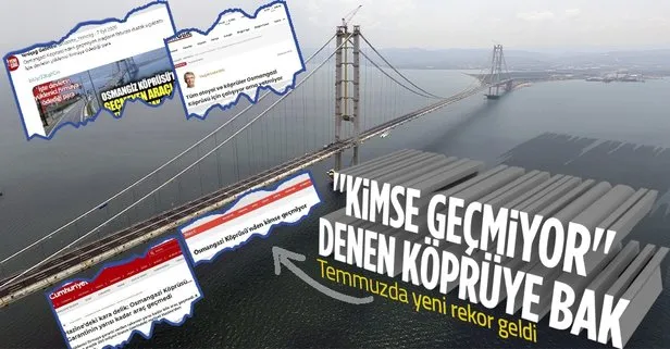 Kronik muhalif medyanın Kimse geçmiyor dediği Osmangazi Köprüsü’nde geçiş rekoru kırıldı