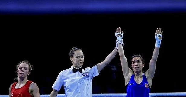 Milli boksör Ayşe Çağırır Arjantinli rakibini yenerek finale yükseldi!