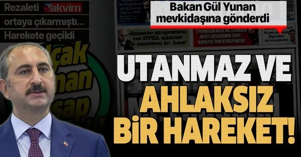 Son dakika: Türkiye’den Yunan gazetesinin manşetine sert tepki: Ahlaksız ve utanmaz hareket