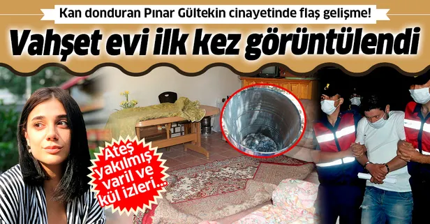 Son dakika: Pınar Gültekin’in öldürüldüğü evin içi görüntülendi: Balkonunda içinde ateş yakılmış varil ve kül izleri...