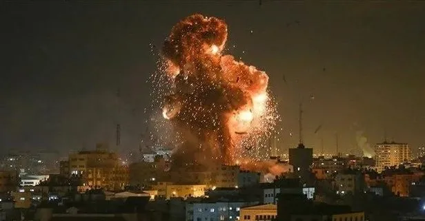 Terör devleti İsrail’in savaş uçakları Gazze’ye saldırı düzenledi!
