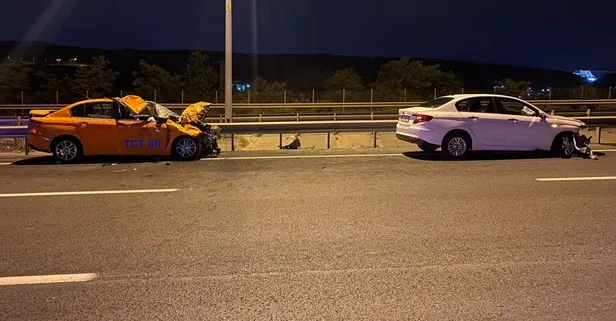 Taksi iki mandaya çarptı: 1 ölü, 2 yaralı