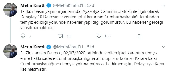 ODA TV, TELE1, Halk TV ve Birgün gazetesinin Ayasofya yalanı ortaya çıktı! CHP yandaşı çamur medyasının yalanını Cumhurbaşkanlığı ifşa etti-6