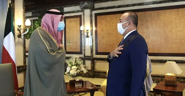 Son dakika: Dışişleri Bakanı Mevlüt Çavuşoğlu Kuveyt Başbakanı Şeyh Sabah ile görüştü