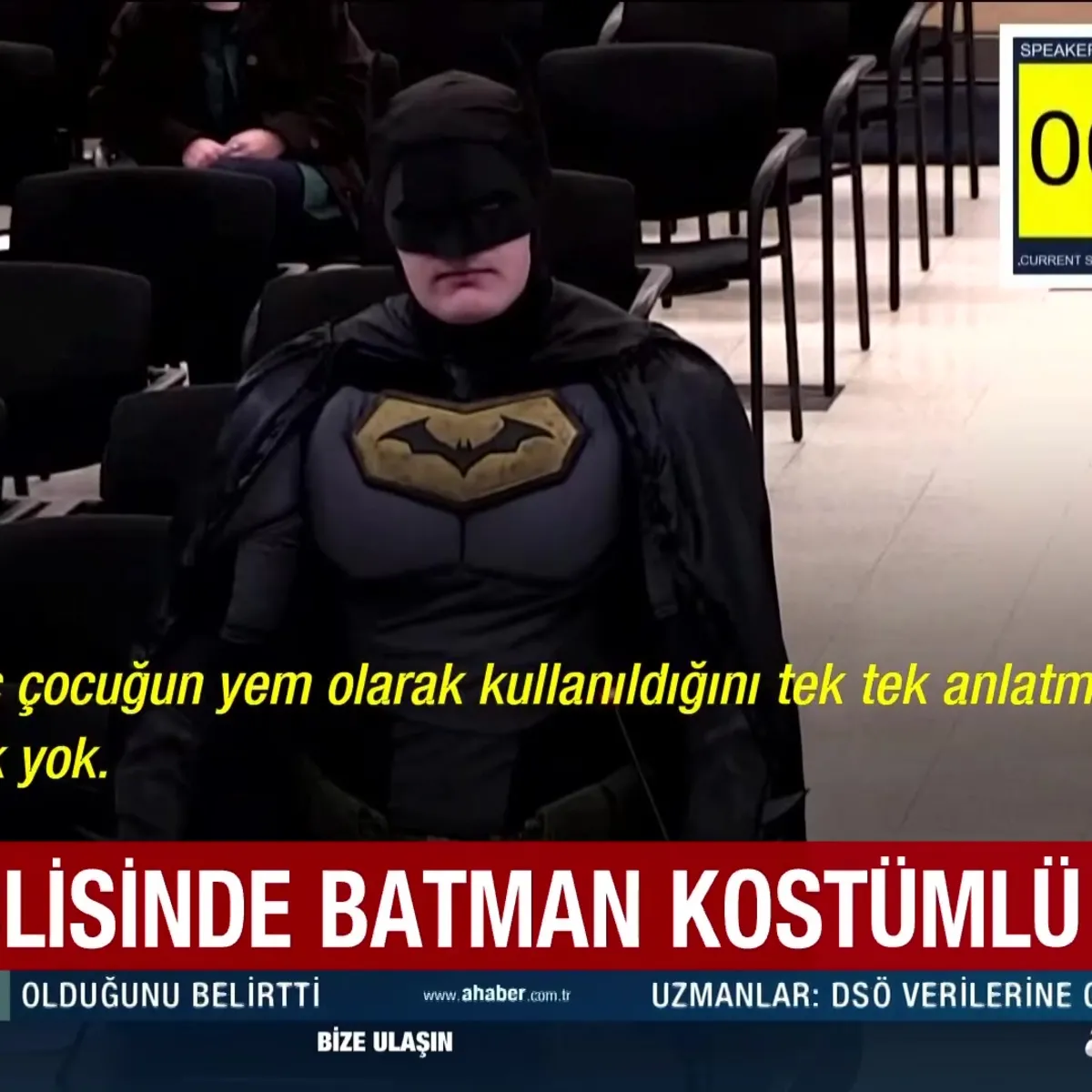 ABD Kongresi’nde Batman kostümlü eylemci!