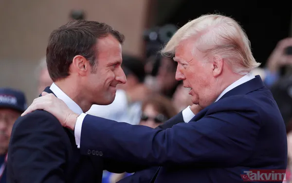 Trump - Macron zirvesine damga vuran görüntü! Elini öyle bir sıktı ki... - 3