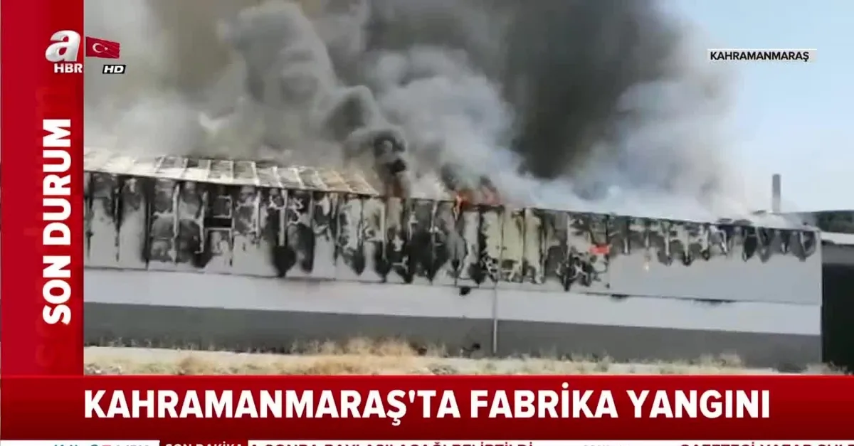 Kahramanmaraş'ta fabrika yangını (Video)