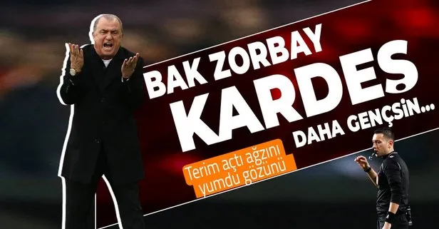 Galatasaray Teknik Direktörü Fatih Terim’den Hakem Zorbay Küçük’e olay sözler: Bak Zorbay kardeşim...