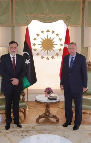 Son dakika: Başkan Erdoğan, Libya Başbakanı Fayiz es-Serrac'ı kabul etti