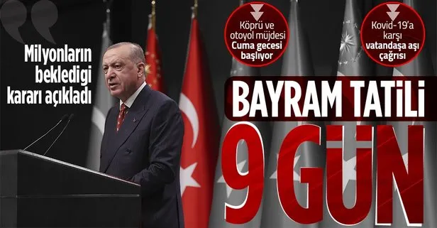 Son dakika: Kurban Bayramı tatili kaç gün olacak? Başkan Erdoğan kabine sonrası açıkladı