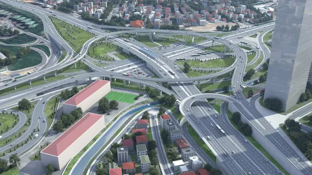 İstanbul'da, 874 metre uzunluğunda kavşak viyadüğü yapılıyor-6