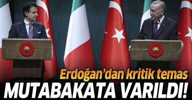 Son dakika: Başkan Erdoğan ve İtalya Başbakanı Giuseppe Conte’den Libya görüşmesi