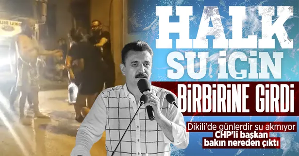 Günlerdir su akmayan İzmir Dikili'de CHP'li belediye başkanı heykel açılışında görüldü