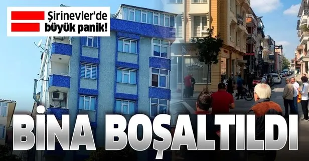 İstanbul’daki deprem sonrası Şirinevler’de yan yatan bir bina tahliye edildi