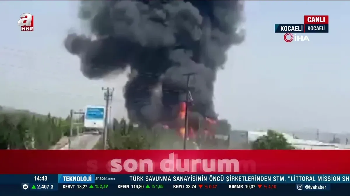 GEBZE'DE FABRİKA YANGINI!