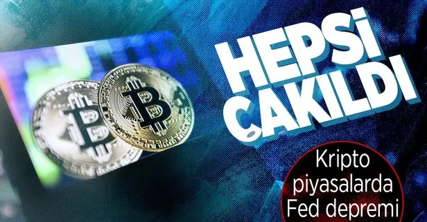 Kripto para piyasalarında deprem! Bitcoin, Ethereum, Ripple hepsi çakıldı! Fed’in faiz kararı sonrası sert düşüş