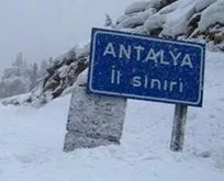 Muğla ve Antalya için kar uyarısı