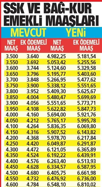 6 aylık enflasyonun ardından memur ve emekli maaşları kalem kalem belirlendi: O tarihte hesaplara yatacak-6