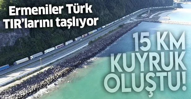 Ermeniler Türk TIR'larına saldırıyor!