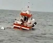 Balıkçı teknesi battı! Korku dolu anlar