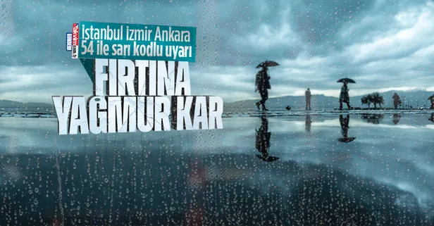 HAVA DURUMU | İstanbul dahil 54 kent için sarı kodlu uyarı | 28 Mart hava durumu