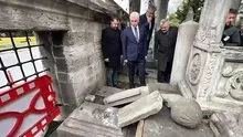 Şehzadebaşı Camii ve haziresine alçak saldırı! Vali Gül incelemelerde bulundu